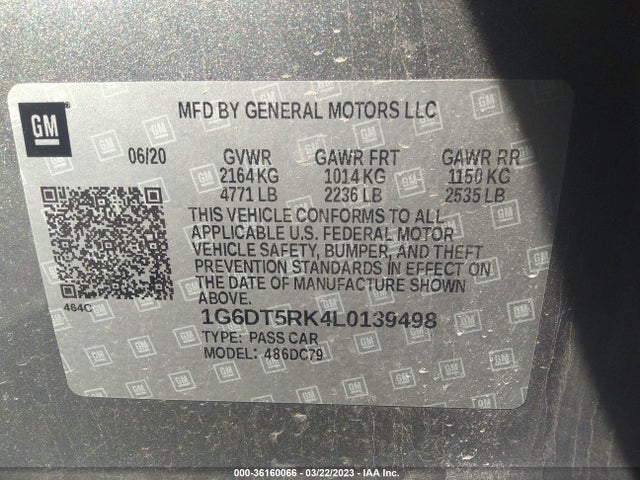 1G6DT5RK4L0139498 Cadillac Ct5 Premium Luxury