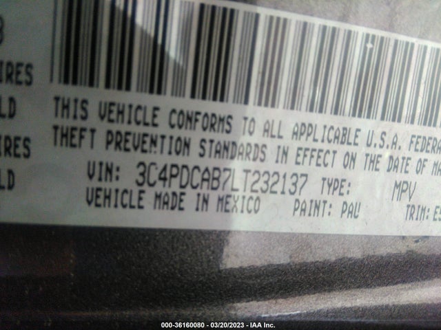 Dodge Journey Se Value 2020 3C4PDCAB7LT232137 Image 9