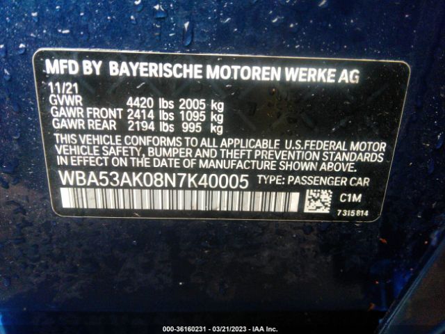 WBA53AK08N7K40005 BMW 2 Series 228i