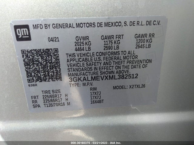 GMC Terrain Sle 2021 3GKALMEVXML382512 Image 9