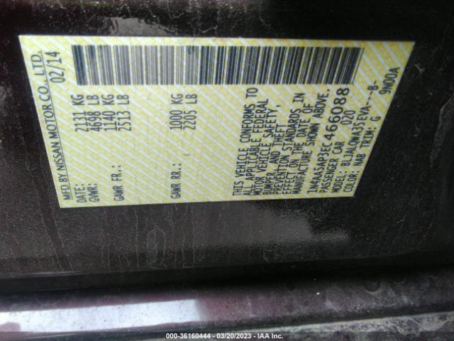 1N4AA5AP3EC466088 Nissan MAXIMA 3.5