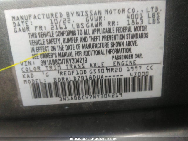 Nissan SENTRA SV 2022 3N1AB8CV7NY304219 Image 11