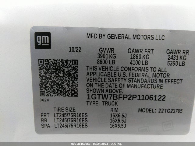 GMC SAVANA CARGO VAN 2023 1GTW7BFP2P1106122 Image 9