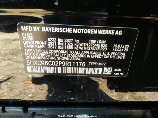 5UXCR6C02P9R11176 BMW X5 Xdrive40i