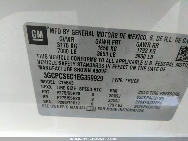 Chevrolet Silverado 1500 Ltz 2014 3GCPCSEC1EG359929 Image 9