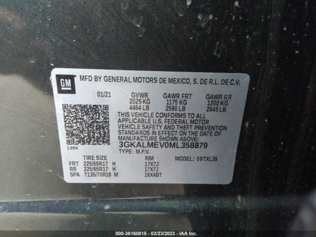 3GKALMEV0ML358879 GMC Terrain Sle