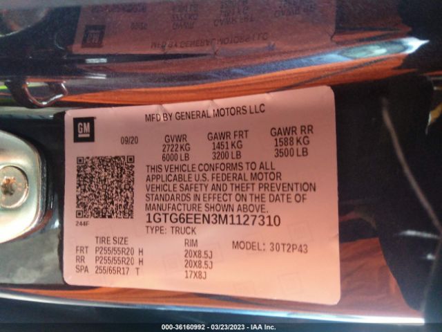 1GTG6EEN3M1127310 GMC Canyon 4wd Denali