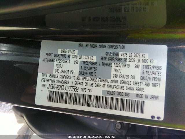 Mazda Cx-5 Grand Touring 2020 JM3KFADM7L0777569 Image 9