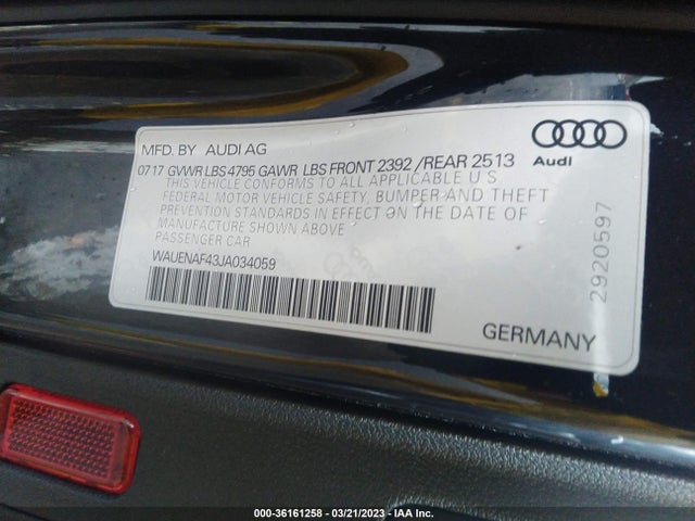 Audi A4 Premium Plus 2018 WAUENAF43JA034059 Image 9