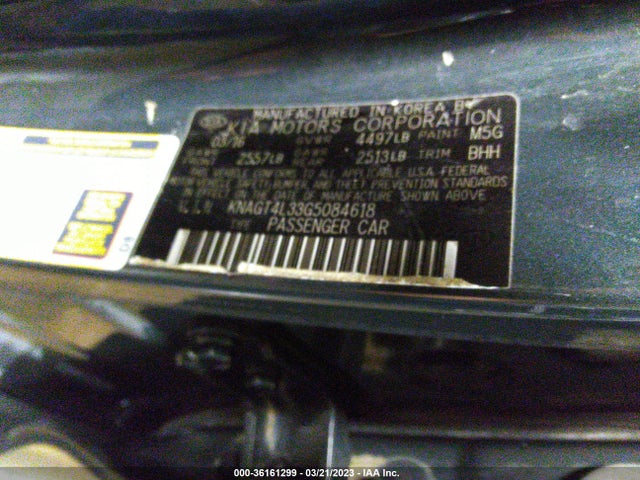 KIA Optima Lx 2016 KNAGT4L33G5084618 Image 9