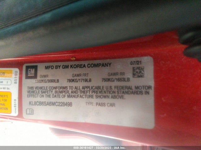 Chevrolet SPARK LS 2021 KL8CB6SA6MC228498 Image 9