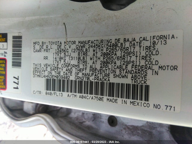 Toyota Tacoma Prerunner 2014 3TMKU4HN3EM039402 Image 11