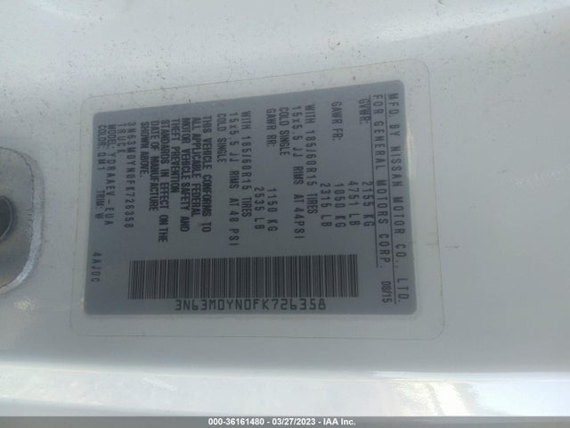 2015 Chevrolet City Express, VIN: 3N63M0YN0FK726358