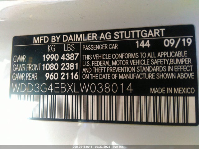 Mercedes-Benz A-class A 220 2020 WDD3G4EBXLW038014 Image 10