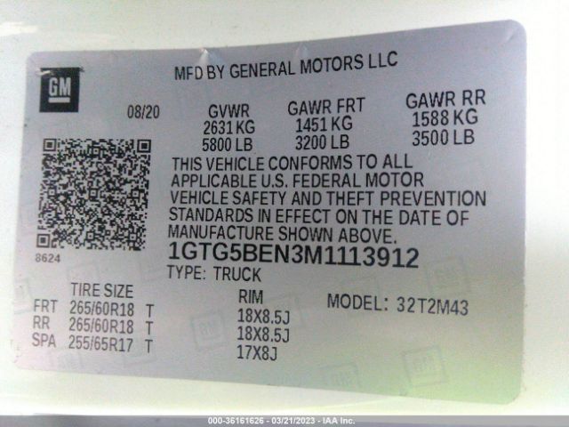 1GTG5BEN3M1113912 GMC Canyon 2wd Elevation Standard