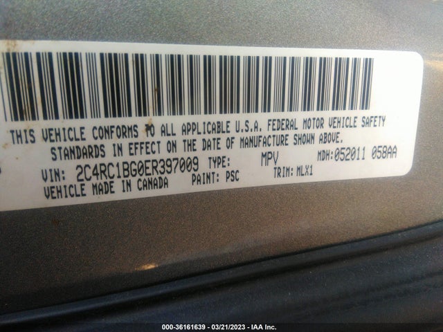 2C4RC1BG0ER397009 Chrysler Town & Country Touring