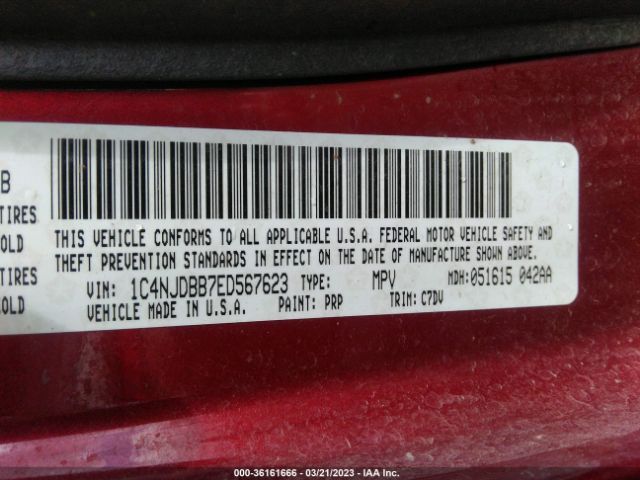 1C4NJDBB7ED567623 Jeep Compass Sport