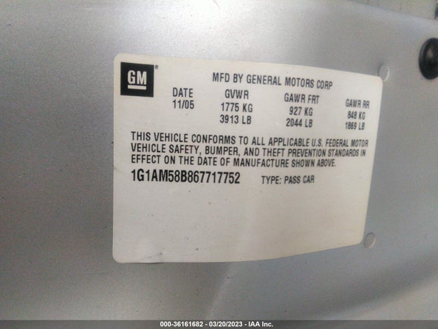 Chevrolet Cobalt Ss 2006 1G1AM58B867717752 Image 10