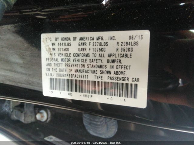 19UUB1F59FA026511 Acura TLX TECH