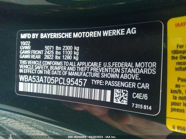 BMW 4 Series M440i 2023 WBA53AT05PCL95457 Image 10