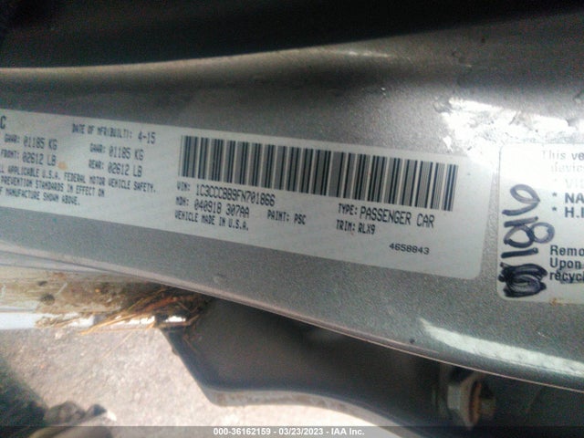 Chrysler 200 S 2015 1C3CCCBB9FN701866 Image 9