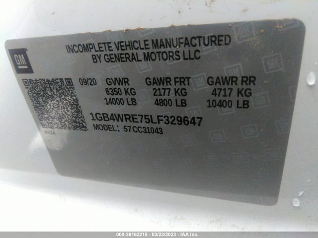 2020 Chevrolet Silverado 3500, VIN: 1GB4WRE75LF329647
