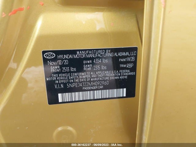 Hyundai Sonata Sel Plus 2021 5NPEJ4J22MH092960 Image 9
