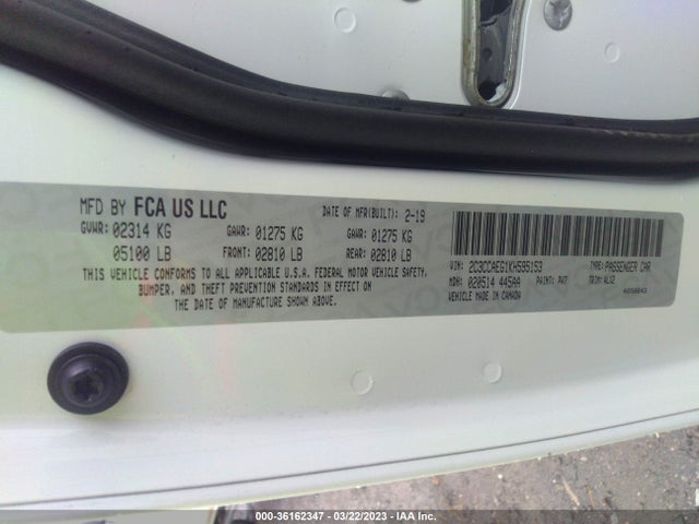 2C3CCAEG1KH595153 Chrysler 300 Limited