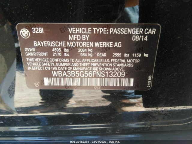 WBA3B5G56FNS13209 BMW 3 Series 328i Xdrive