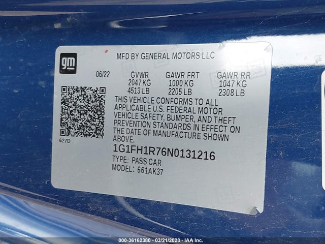 Chevrolet CAMARO 2SS 2022 1G1FH1R76N0131216 Image 9