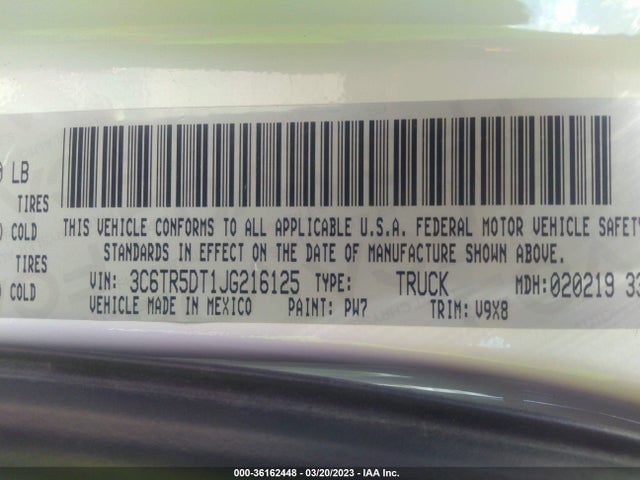 RAM 2500 Slt 2018 3C6TR5DT1JG216125 Image 9