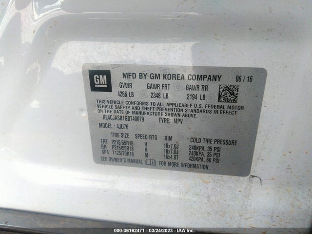 Buick Encore 2016 KL4CJASB1GB740079 Image 11