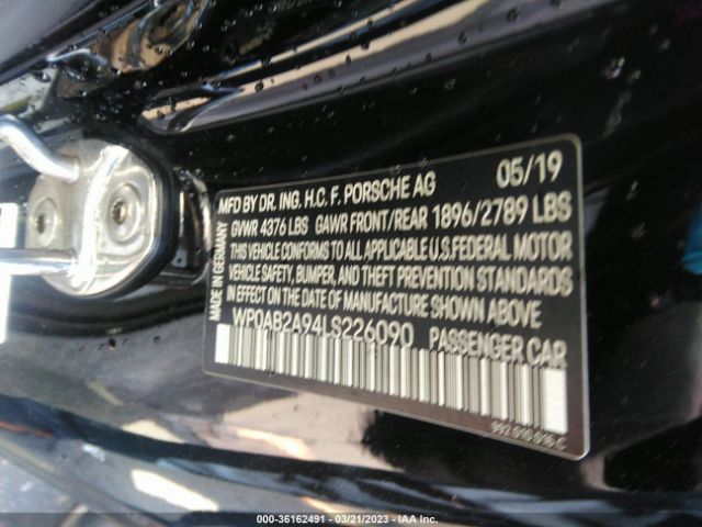 WP0AB2A94LS226090 Porsche 911 CARRERA