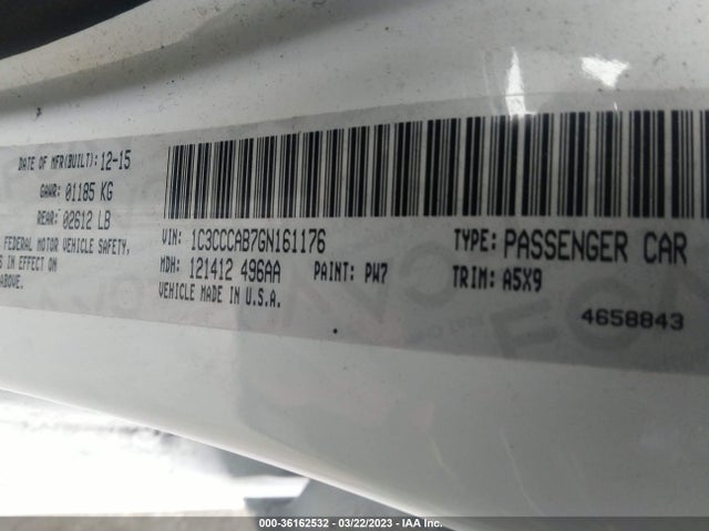 1C3CCCAB7GN161176 Chrysler 200 Limited