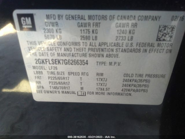 2GKFLSEK7G6266354 GMC Terrain Sle