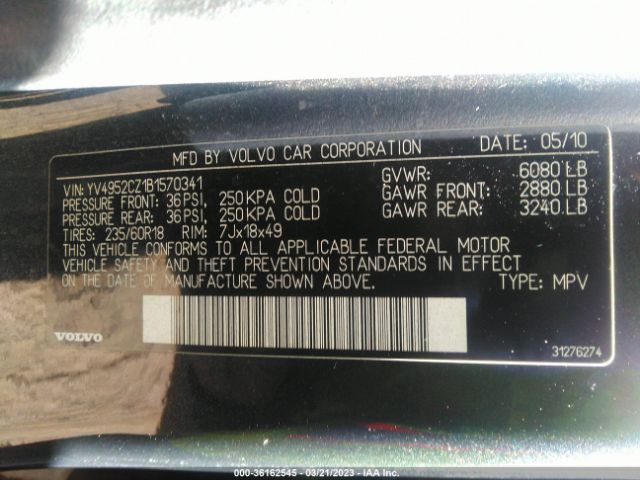 YV4952CZ1B1570341 Volvo Xc90 I6