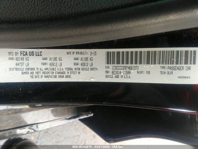 Chrysler 200 C 2015 1C3CCCCG5FN661571 Image 10