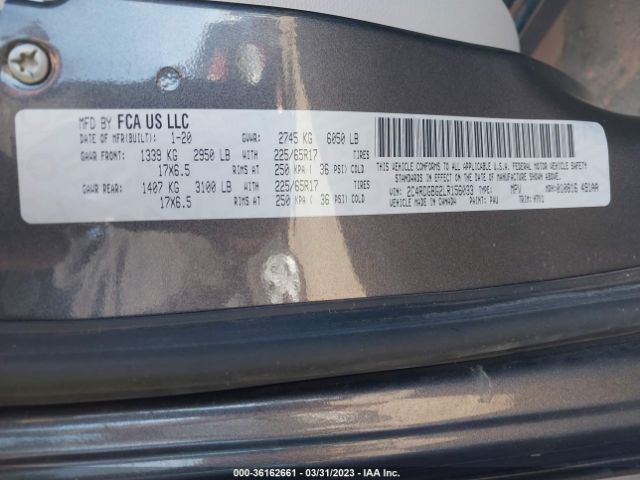 2C4RDGBG2LR156033 Dodge Grand Caravan Se