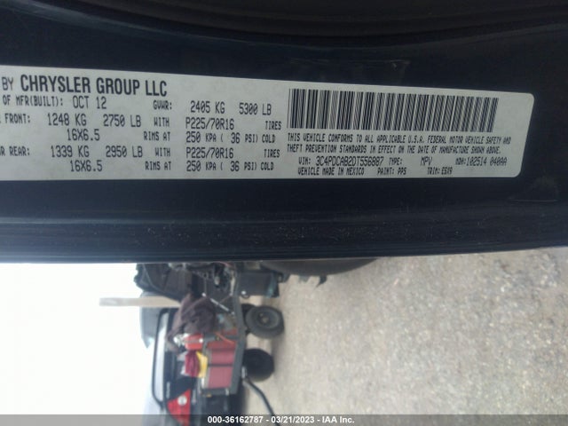 2013 DODGE JOURNEY AMERICAN VALUE PKG VIN: 3C4PDCAB2DT556887