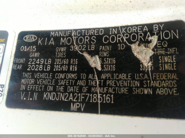 KNDJN2A21F7185161 KIA Soul Base