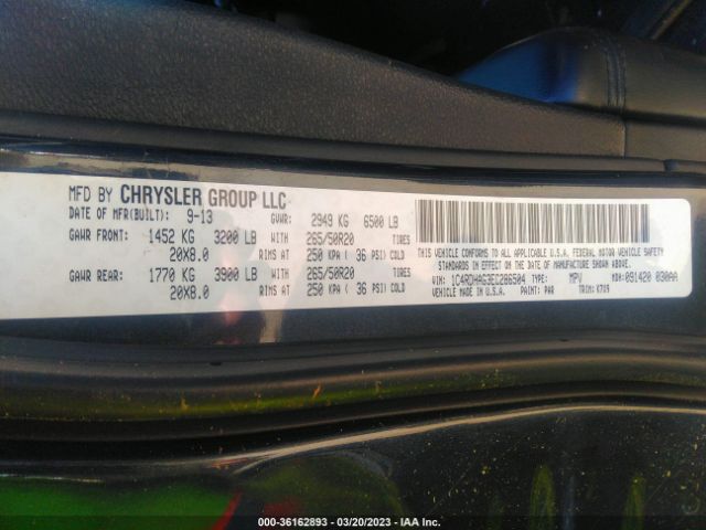 1C4RDHAG3EC286504 Dodge Durango Sxt
