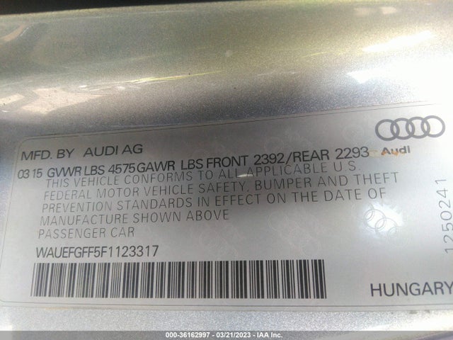 WAUEFGFF5F1123317 Audi A3 2.0t Premium Plus