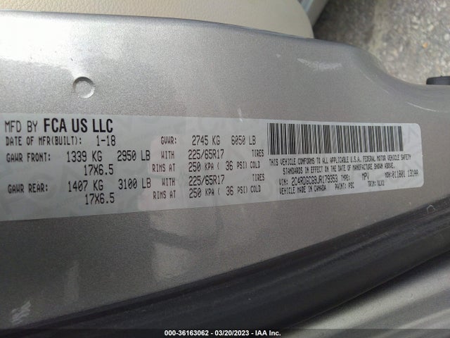 Dodge Grand Caravan Sxt 2018 2C4RDGCG9JR179353 Image 9