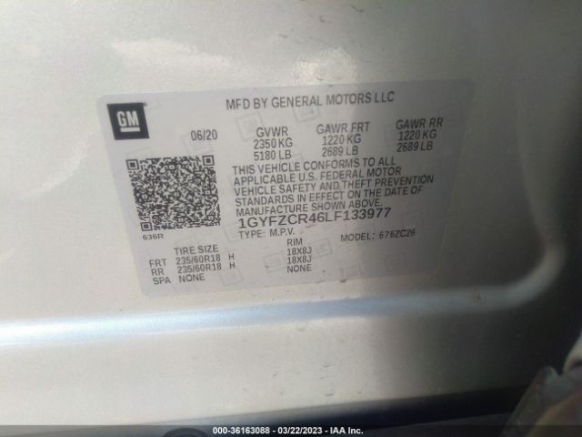 1GYFZCR46LF133977 Cadillac Xt4 Fwd Premium Luxury
