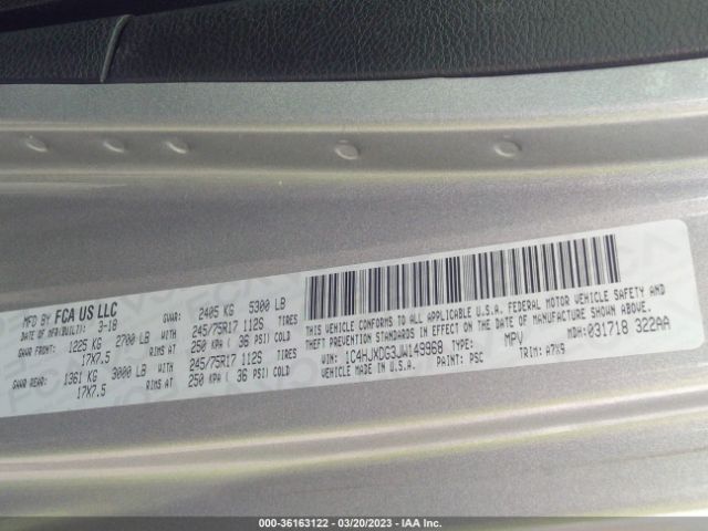 1C4HJXDG3JW149968 Jeep Wrangler Unlimited Sport