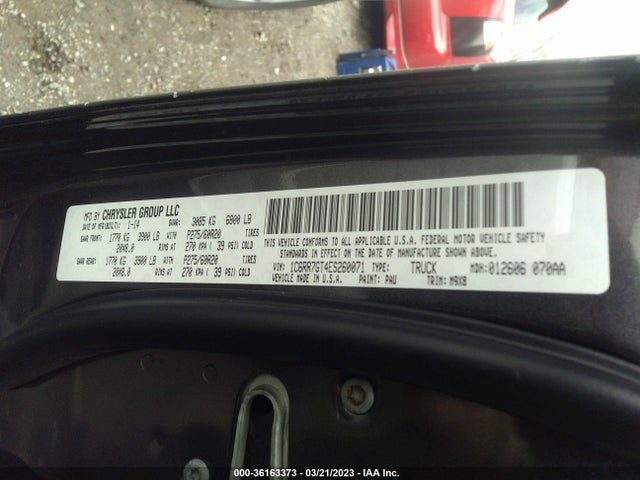 RAM 1500 Big Horn 2014 1C6RR7GT4ES260071 Image 10