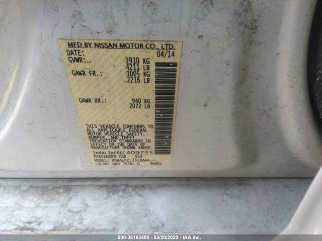 Nissan ALTIMA 2.5 2014 1N4AL3AP8EC409755 Image 9