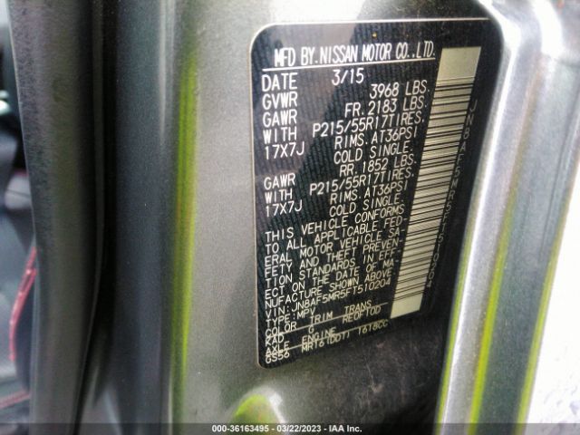 JN8AF5MR5FT510204 Nissan Juke Sl