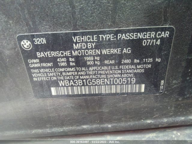 WBA3B1G58ENT00519 BMW 3 Series 320i