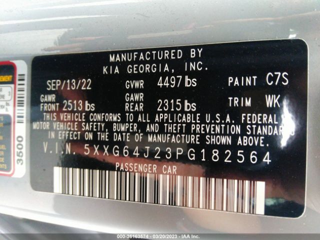 5XXG64J23PG182564 KIA K5 Gt-line